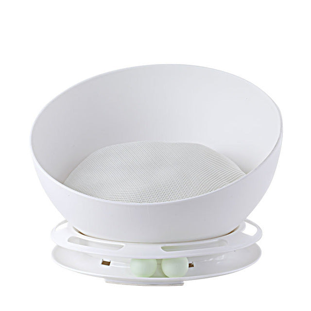 @HE Single-Layer Turntable Toy Semi-Circular Cat Litter Two-In-One Environmental Material Hemisphere Space Pet Cat Stool Nest
