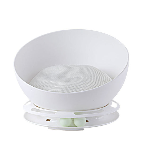 @HE Single-Layer Turntable Toy Semi-Circular Cat Litter Two-In-One Environmental Material Hemisphere Space Pet Cat Stool Nest