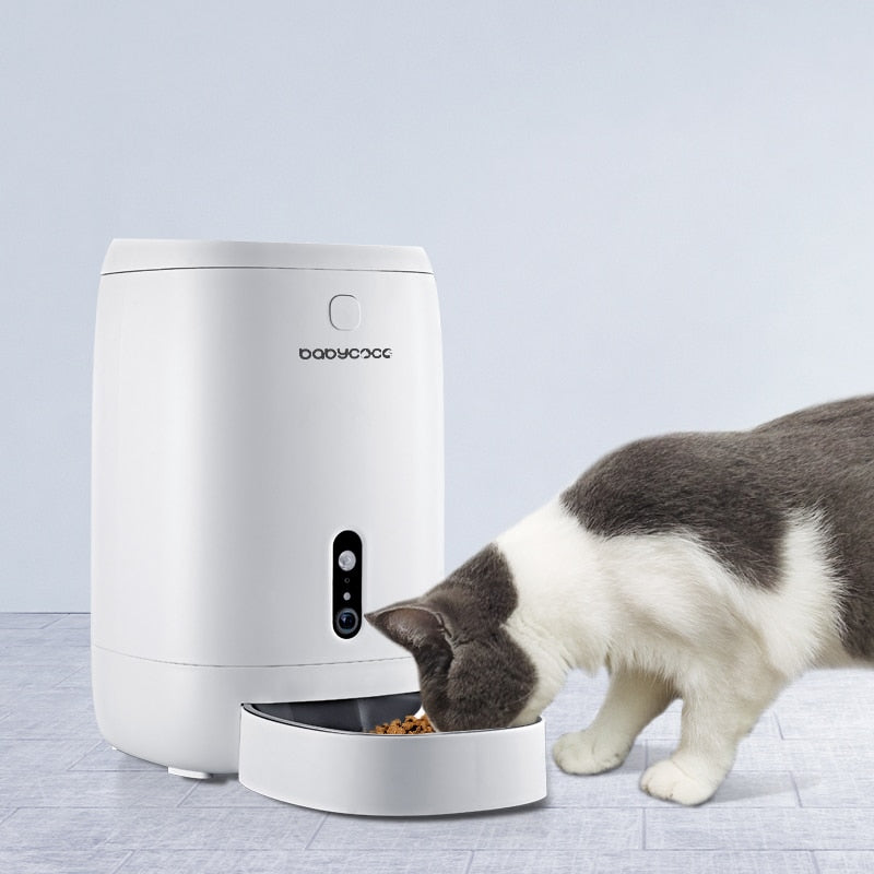 3.6L Pet Automatic Cat Dog Feeder Intelligent Timing Quantitative Dispenser Food Bowl Remote 2-Way Video Voice 4 times One Day