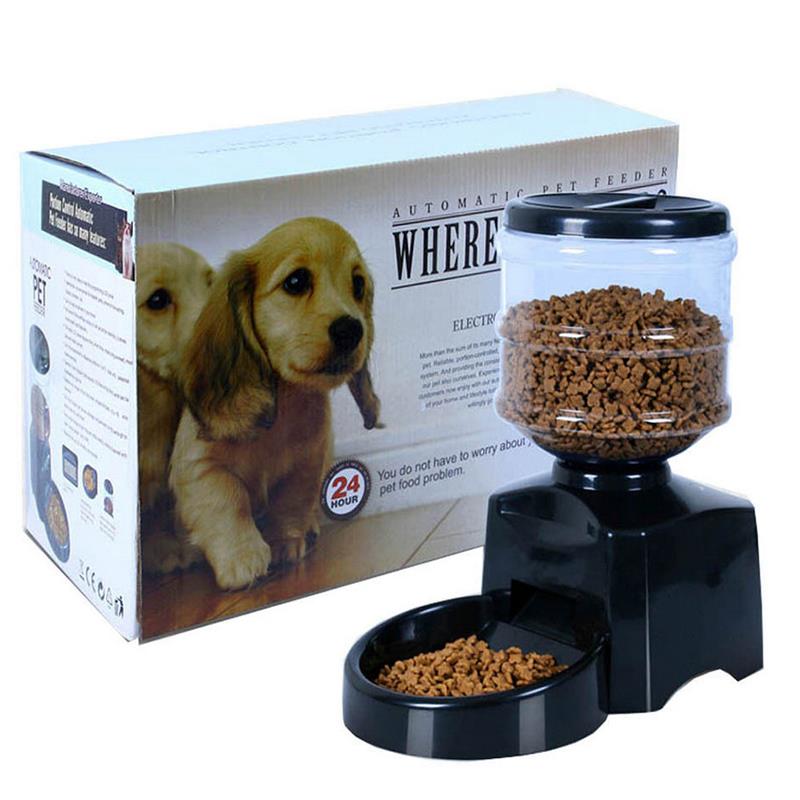 5.5L Cat Bowl LCD Digital Automatic Pet Feeder Large Capacity Recording Timed Dry Food Auto Dispenser Bowl For Dog Cat