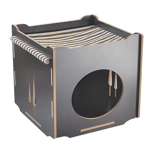 2019 Pet Cat Kennel Wooden House Home Cats Hammock House Warming Nest for All Cat Small Dogs House Bed Four Seasons Universal