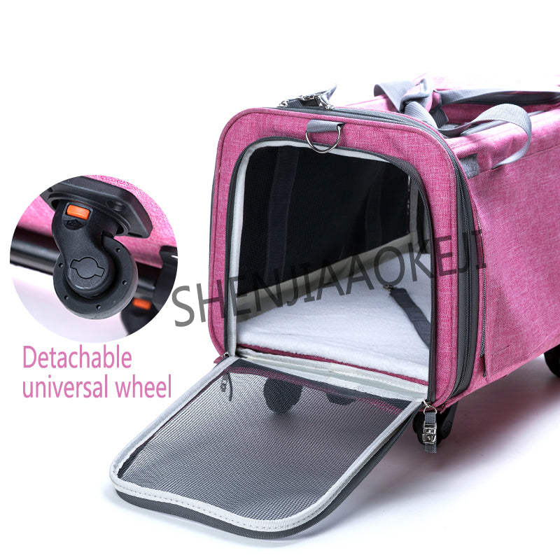 Detachable Pet Trolley Case Dog Out Bag Portable Car Portable Cat Bag Pet Shoulder Bag Pets Under 10kg 1PC