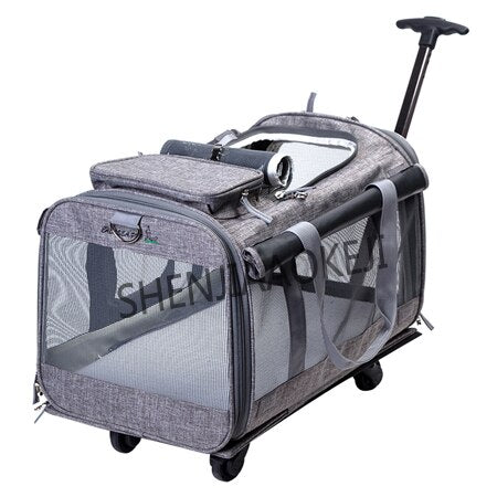 Detachable Pet Trolley Case Dog Out Bag Portable Car Portable Cat Bag Pet Shoulder Bag Pets Under 10kg 1PC