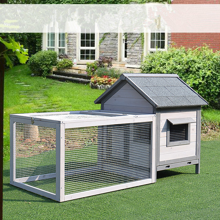 wooden Rabbit Cage Rabbit Cabin Tent Dog Cave Cat Cage house Luxury Villa Bird Cage Chicken Cave coop Rainproof Inside Outside