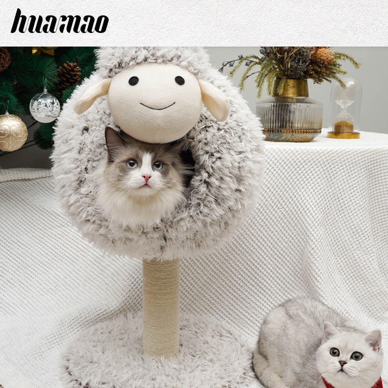 Sheep and Cat Hole Summer Cat Climbing Cat Hole Cat Tree One-in-one Cat Toy Cat Hole Pet Supplies Cat Bed House Cat Beds