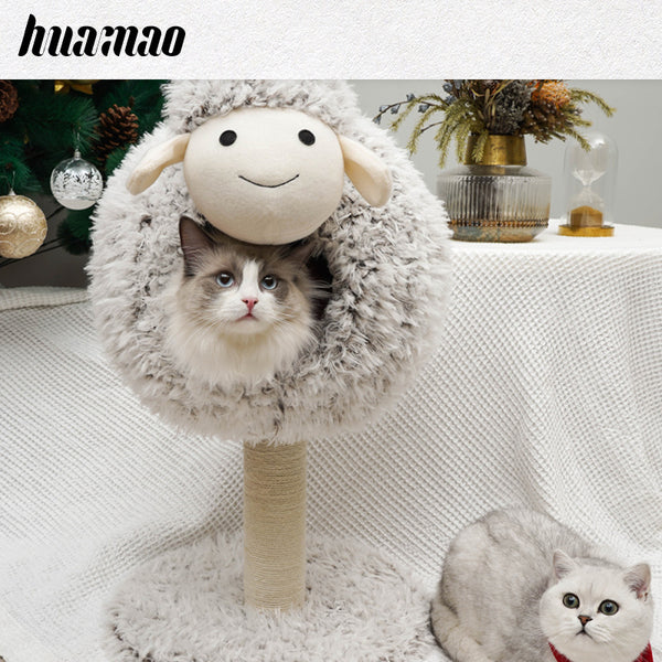 Sheep and Cat Hole Summer Cat Climbing Cat Hole Cat Tree One-in-one Cat Toy Cat Hole Pet Supplies Cat Bed House Cat Beds