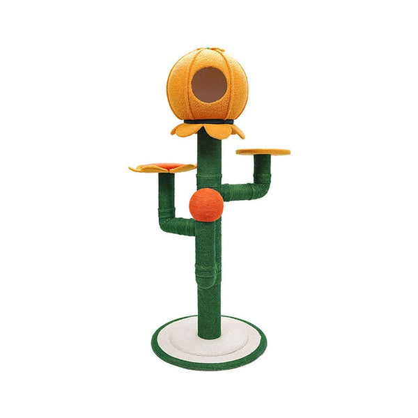 63in Cat Tree Cat Climbing Frame - Vertical Cat Jumping Cat Cat Scratch Board Cat Educational Toys, Fashion Cactus Shape Design