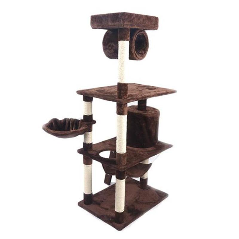M9c 52" Sisal Cat Climbing Frame Cat Tree Cat Toy Can Protect Furniture From Scratches Caused By Cat Scratches Reduce Damage