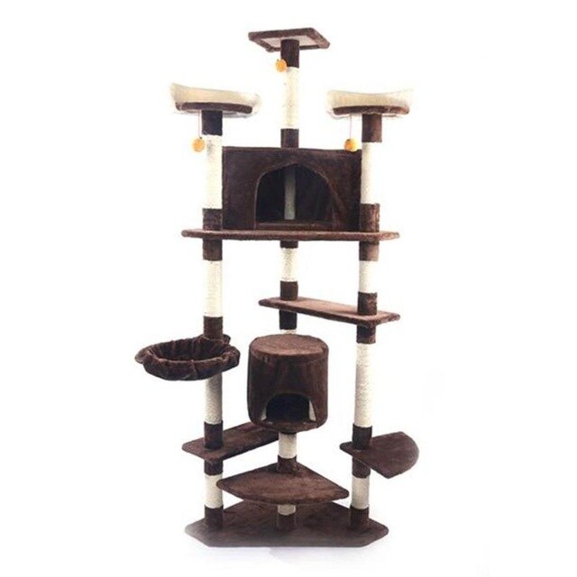 M9c 52" Sisal Cat Climbing Frame Cat Tree Cat Toy Can Protect Furniture From Scratches Caused By Cat Scratches Reduce Damage