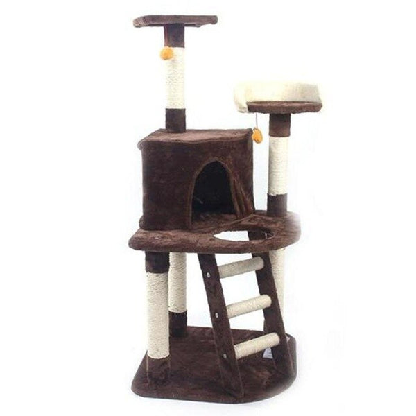 M9c 52" Sisal Cat Climbing Frame Cat Tree Cat Toy Can Protect Furniture From Scratches Caused By Cat Scratches Reduce Damage