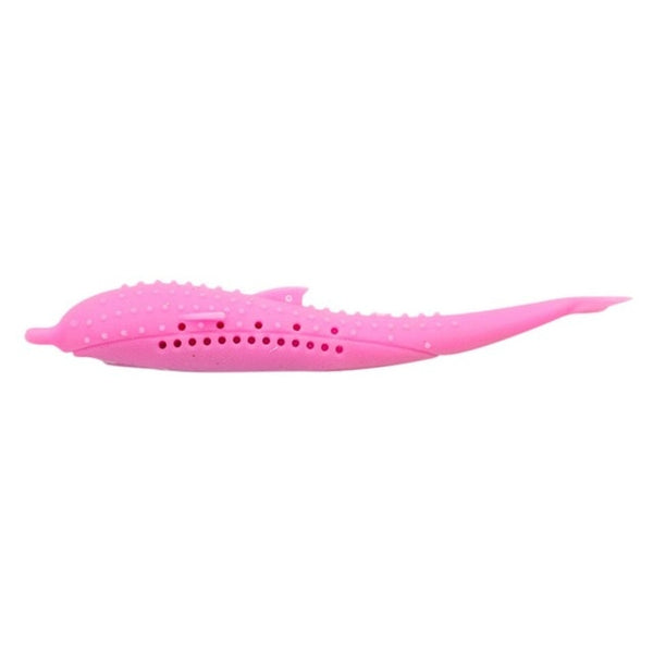 Cat Fish Shape Toothbrush With Catnip, Pet Eco-Friendly Silicone Molar Stick Teeth Cleaning Toy For Cats