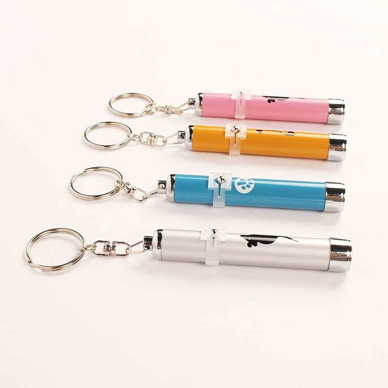 100 pcs New Creative and Funny Pet Cat Toys LED Laser Pointer light Pen With Bright Animation Mouse