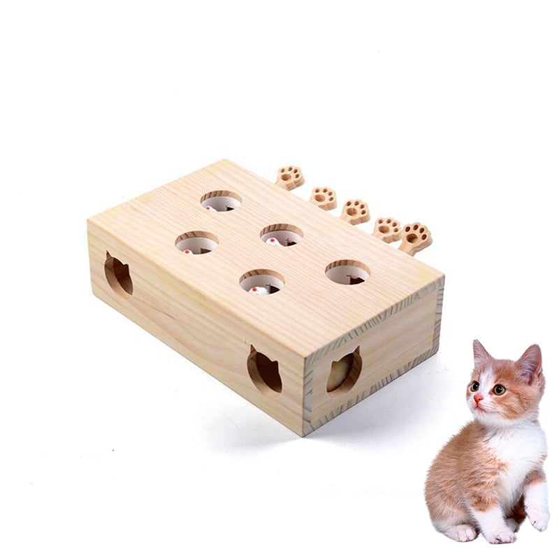 2019 Popular Pet Cat Toys High Quality Upgrade Pet Cat Entertainment Toy With 5 Holes Mouse Hole Cat Catch Bite Interactive Toy