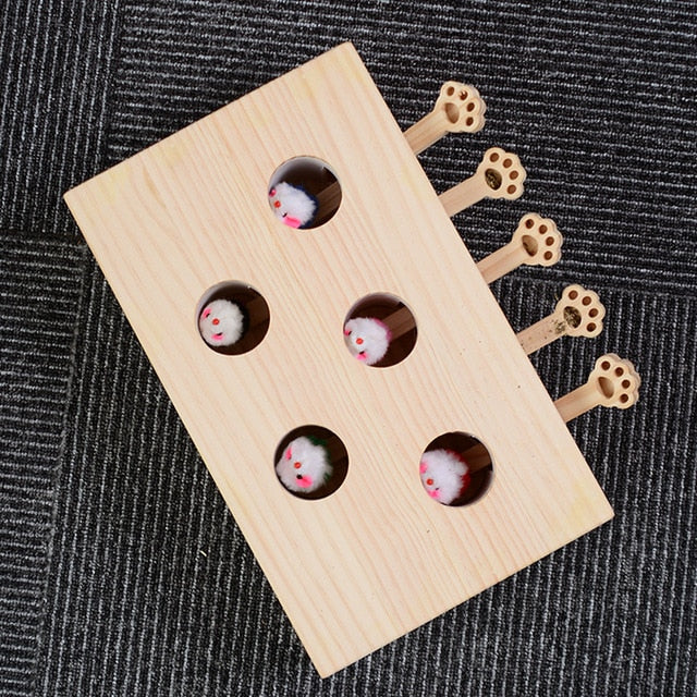 2019 Popular Pet Cat Toys High Quality Upgrade Pet Cat Entertainment Toy With 5 Holes Mouse Hole Cat Catch Bite Interactive Toy