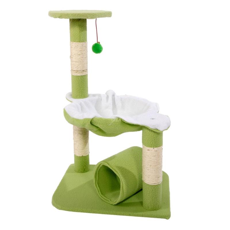 28 inch Stable Cute Sisal Cat Climb Trees Holder Soft and Comfortable Lamb Hair Avoid Any Vibration Cat Tower Lamb Pet Toys