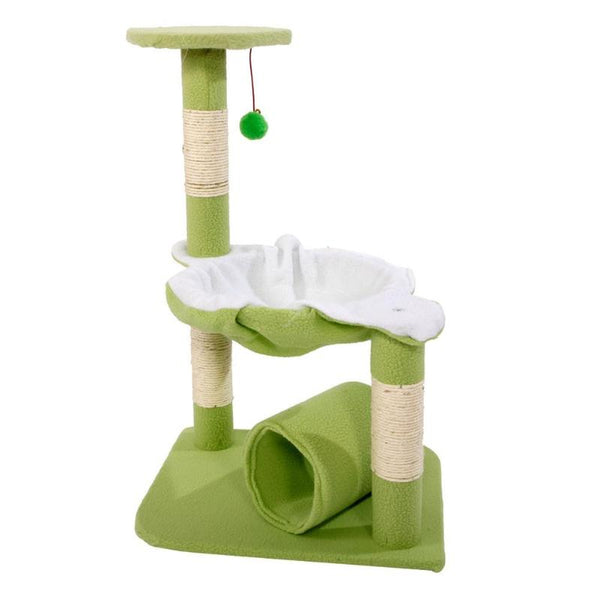 28 inch Stable Cute Sisal Cat Climb Trees Holder Soft and Comfortable Lamb Hair Avoid Any Vibration Cat Tower Lamb Pet Toys