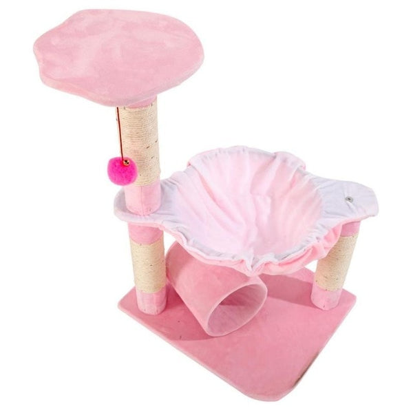 28 inch Stable Cute Sisal Cat Climb Trees Holder Soft and Comfortable Lamb Hair Avoid Any Vibration Cat Tower Lamb Pet Toys