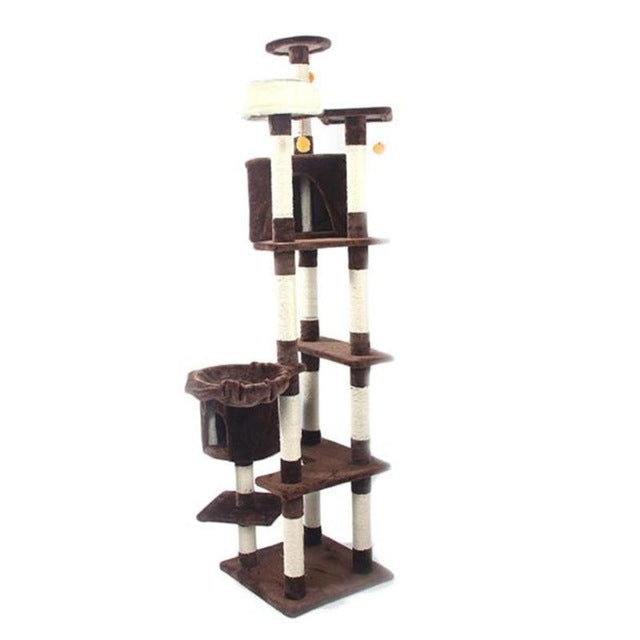 M9c 52" Sisal Cat Climbing Frame Cat Tree Cat Toy Cat Trees Are Easy To Install And Use Very Practical And Beautiful