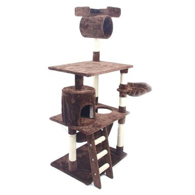 M9c 52" Sisal Cat Climbing Frame Cat Tree Cat Toy Cat Trees Are Easy To Install And Use Very Practical And Beautiful