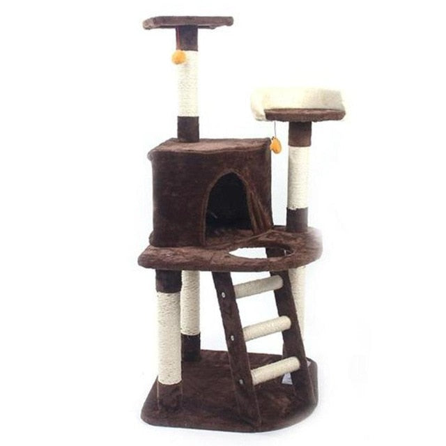 M9c 52" Sisal Cat Climbing Frame Cat Tree Cat Toy Cat Trees Are Easy To Install And Use Very Practical And Beautiful