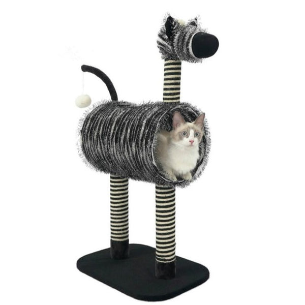 Cat climbing frame cat litter sisal cat scratch board four seasons universal belt zebra jumping platform cat toy