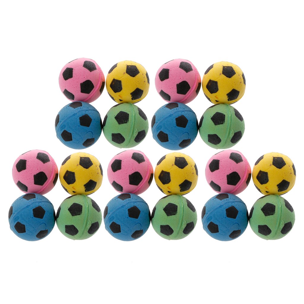 20PCS Non-Noise Cat EVA Ball Soft Foam Soccer Play Balls For Cat Scratching Toy