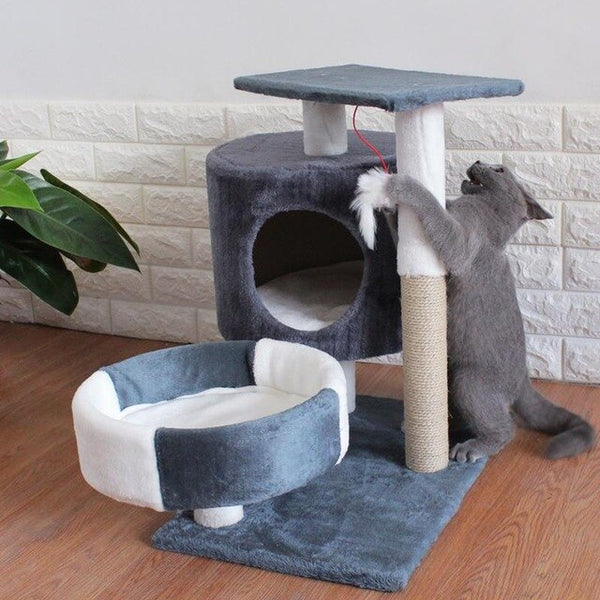 Cat Climbing Frame Cat Litter Tree Solid Wood Cat Frame Scratch Column Multi-layer Jumping Cat Toy Cat Cave Cat Kennel