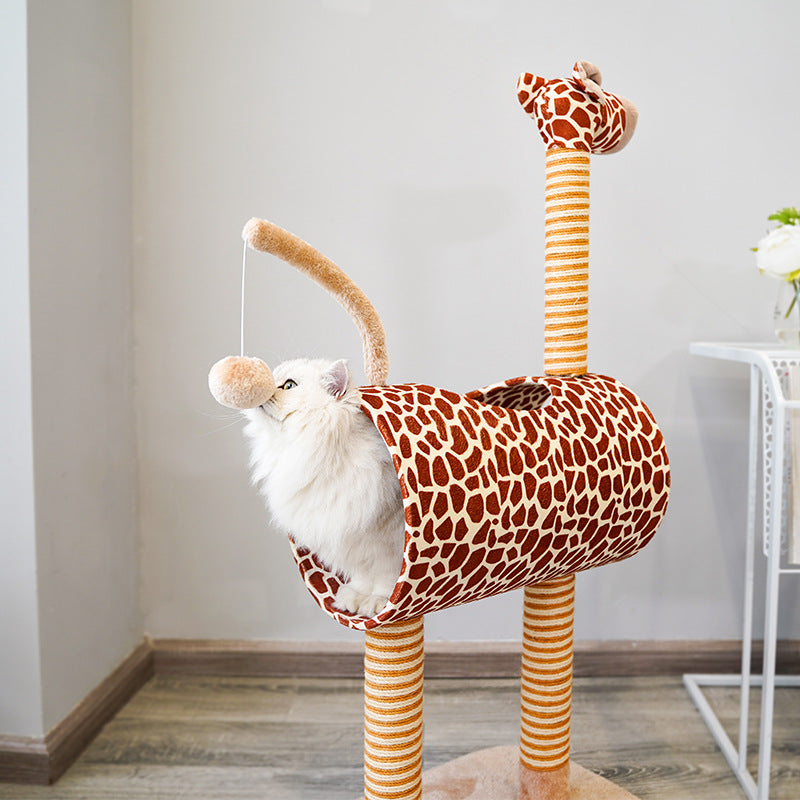 Giraffe Cat Toy Cat Climbing Frame Cat Litter Four Seasons Universal Cat Scratch Board Climbing Cat Rack with Nest
