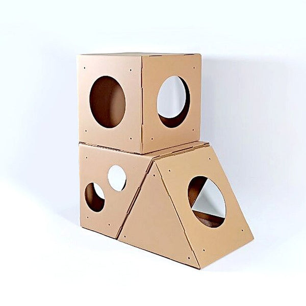 Lounge Cat Scratcher House Pad Cat Toy Scratch Cat Bed Nest Cave Corrugated Paper Kedi Evi Casa Gato Interactive Tunnel 50MW54
