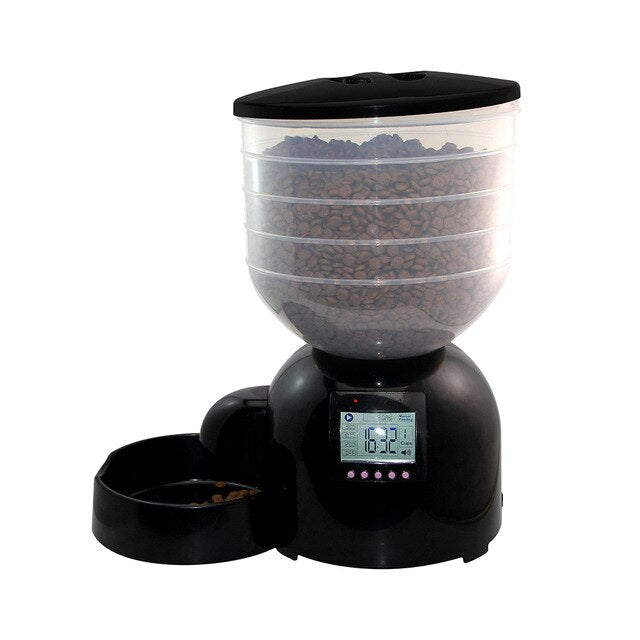 11L Automatic Pet Feeder with Voice Message Recording and LCD Screen Large Dogs Cats Food Bowl Dispenser