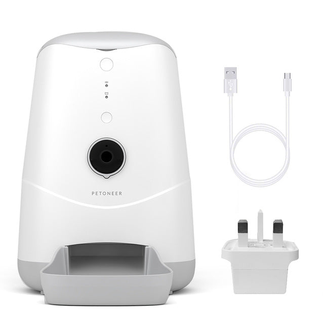 3.7L Automatic Pet Feeder Automatic Feeders For Cats with Camera APP Control Night Vision Audio Video Picture Recording