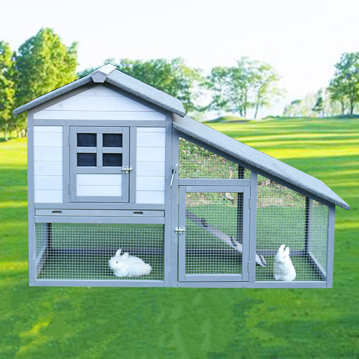 All solid wood rough net cat rabbit cage nest house dog chicken nest  house rainproof sunscreen outdoor coop henhouse roost