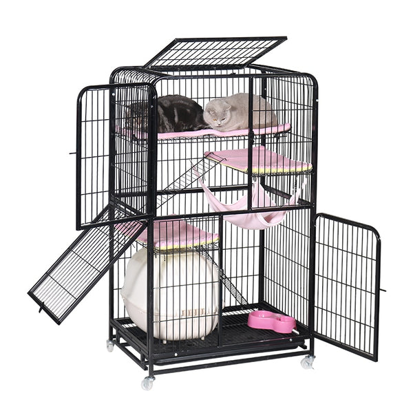 Cat cage villa multi-layer cat litter home indoor large cat small pet cat cage
