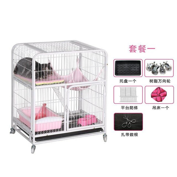 Cat cage villa multi-layer cat litter home indoor large cat small pet cat cage