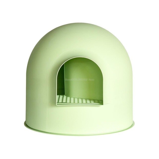 white Semi-enclosed litter box Single-layer large cat toilet Leakproof corridor Isolated odor Anti-out nontoxic materials