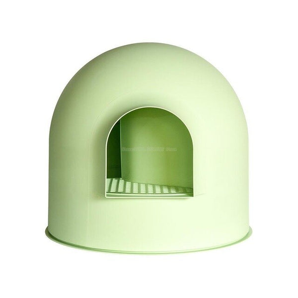 white Semi-enclosed litter box Single-layer large cat toilet Leakproof corridor Isolated odor Anti-out nontoxic materials