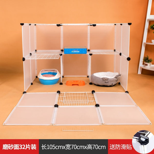 Pet Dog Cat Products Large Villa Double Floor Complex Combination Isolation Fence Cage