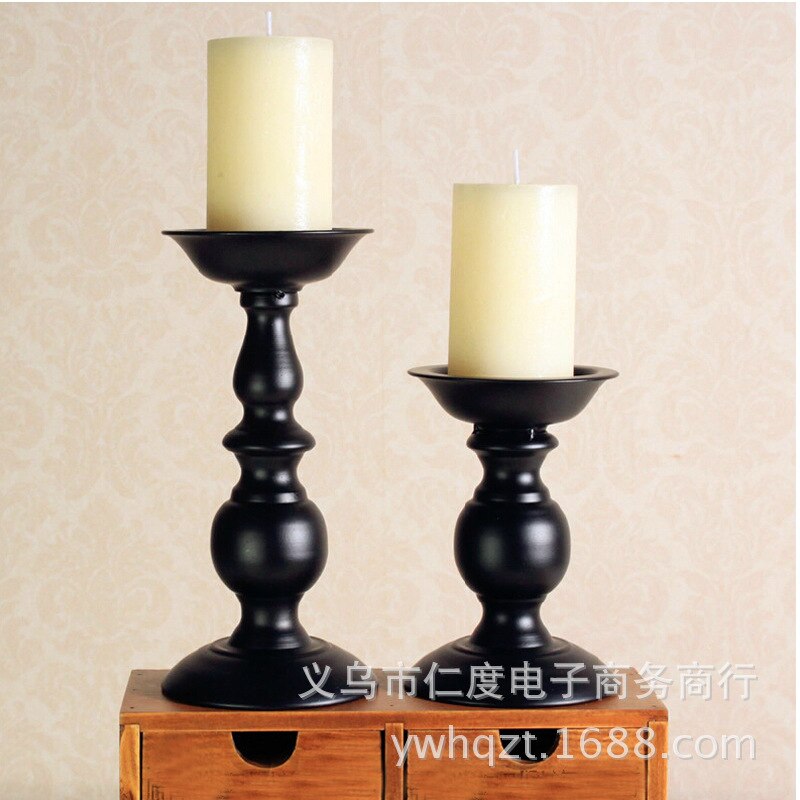 C Iron Candlestick retro wedding home decoration crafts ornaments Candlestick Buddhist worship