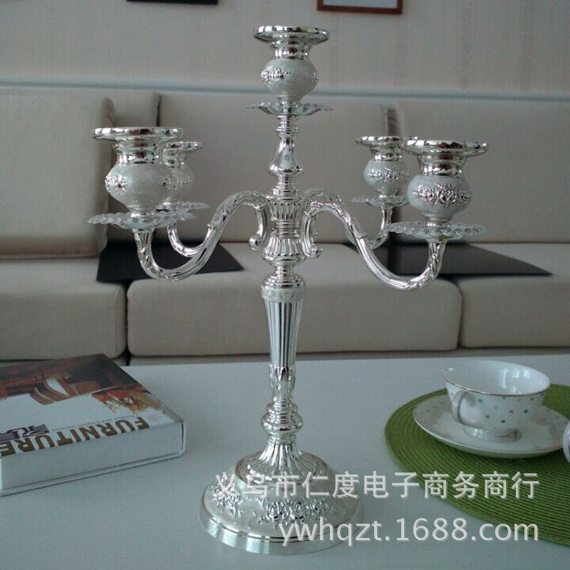 European classical alloy candlestick three five wedding Candlestick Candlestick metal crafts Home Decoration