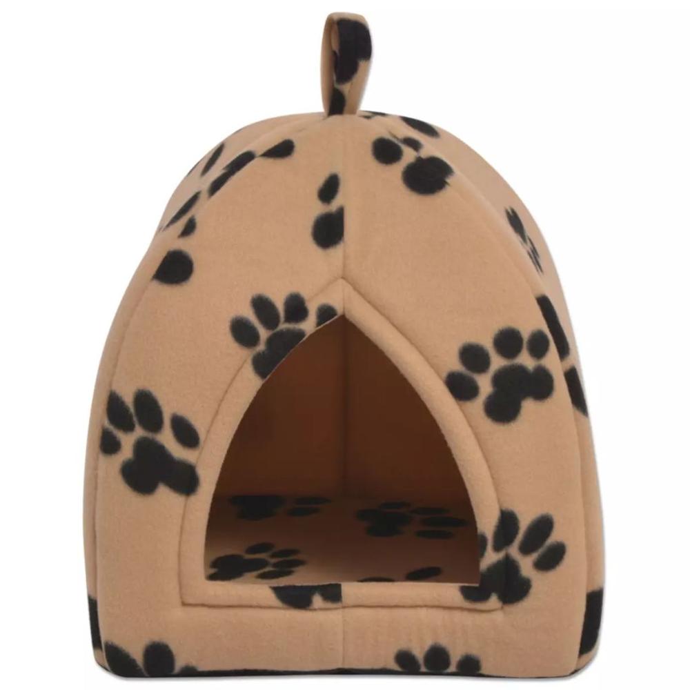 Cat litter Beige and Black Cat House Cat House Wool  Removable Pillow Detachable for Small Animals Easy Clean Hand Washnable