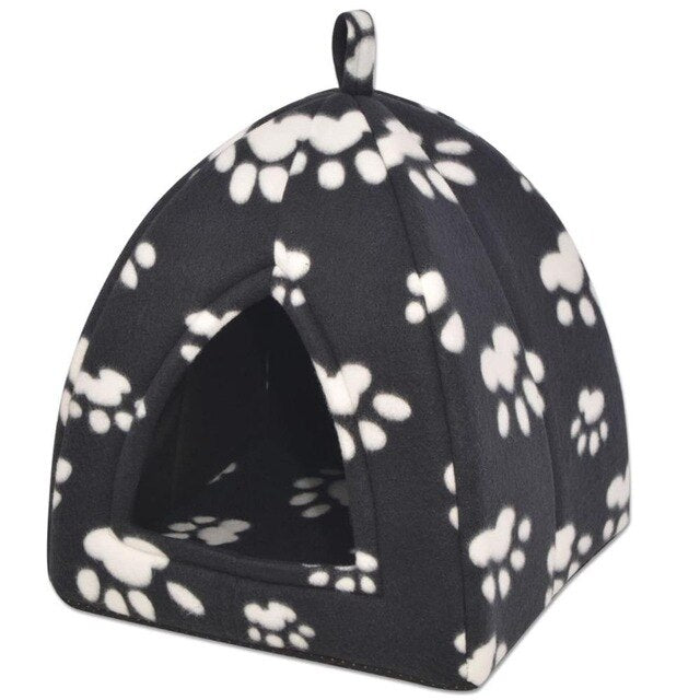Cat litter Beige and Black Cat House Cat House Wool  Removable Pillow Detachable for Small Animals Easy Clean Hand Washnable