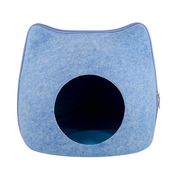Pink/Blue/Grey Cat House Comfortable Cat Home Indoor Outdoor Pet Cave Cat Bed Pet Products Pet House with Cushion