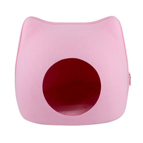 Pink/Blue/Grey Cat House Comfortable Cat Home Indoor Outdoor Pet Cave Cat Bed Pet Products Pet House with Cushion