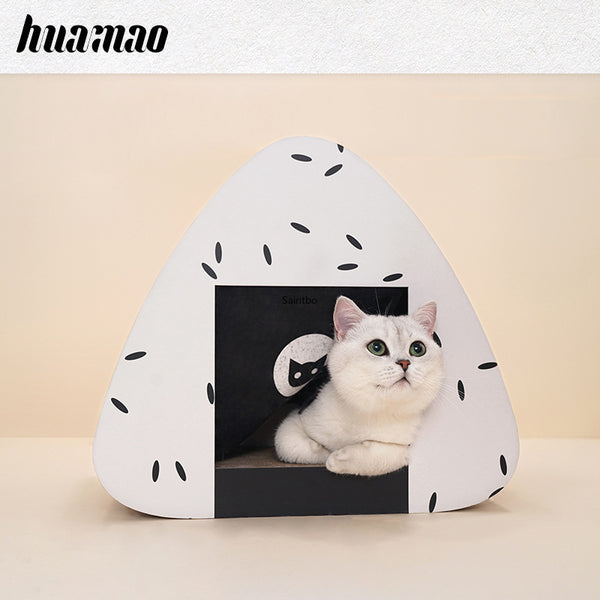 Catundefineds Nest Closed Corrugated Rice Cluster Cat House Cat Grip Board window hammock cat bed house