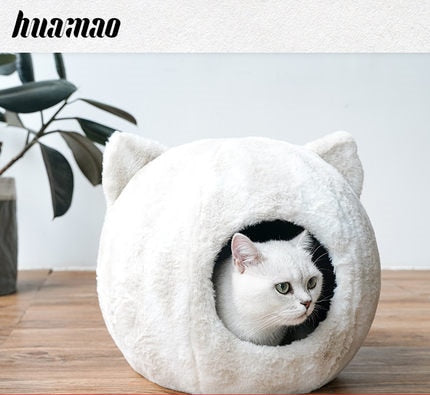 2019 All seasons are available Cat Bed Warm Pet Cat House Cave Winter Puppy Kitten Dog Cushion Mat Pet cat supplies