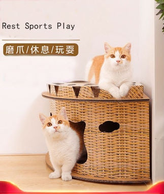 Cat scratch board paw corrugated box big sofa protect carton cat house est sports play  Corner heaven Multifunction