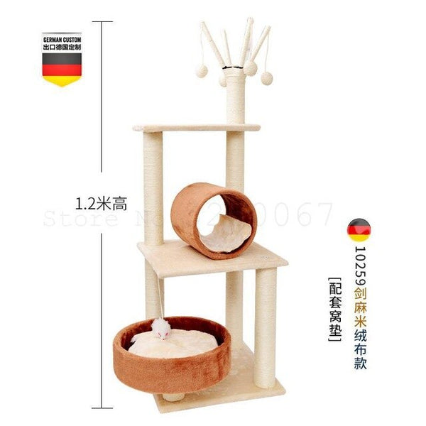 Cat Climbing Frame Exit Small Sisal Cat Climbing Frame Cat House Cat Tree Solid Wood Cat Jumping Platform Cat Grab Board Deluxe