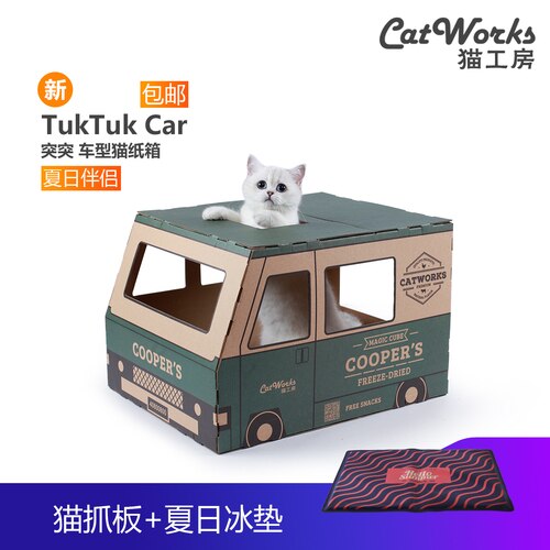 Board Cat Scratcher Cardboard Bed House Toy Scratch Cats House Litter Box Arranhador Gato Katten Speelgoed Pet Products 50MW51