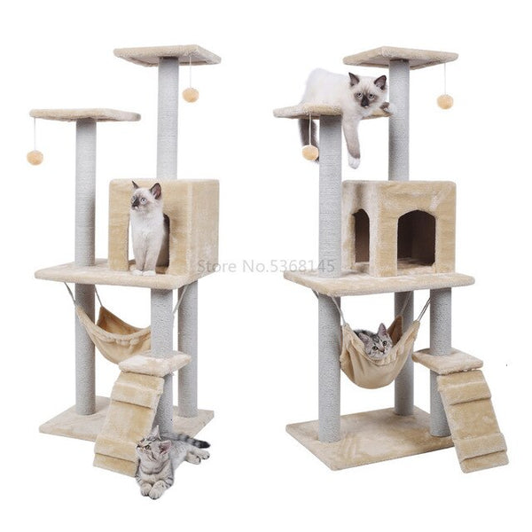 Cat Climbing Frame Through Skylight Column Cat House Large Cat Tree Wall-style Self-made Diy Material Cat Toys for All Seasons