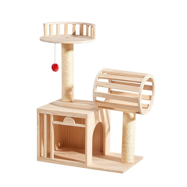 Solid Wood Cat Climb Frame Sisal Cat Nest Cat House Cat Tree Cat Catch Board Cat Grab Pillar Cat Toy